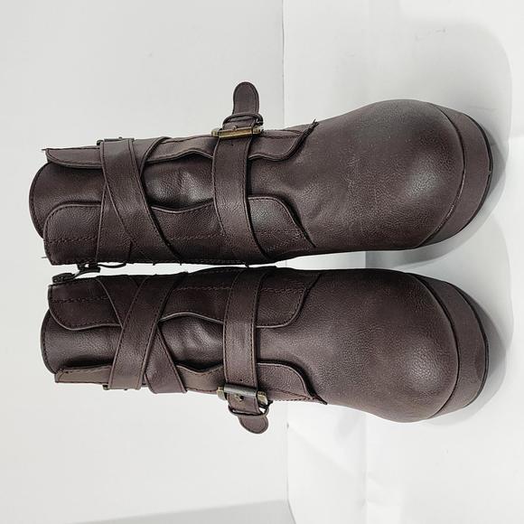 Herstyle Spazzo Heel Dark Brown Boots Women Size 10 - Picture 3 of 11